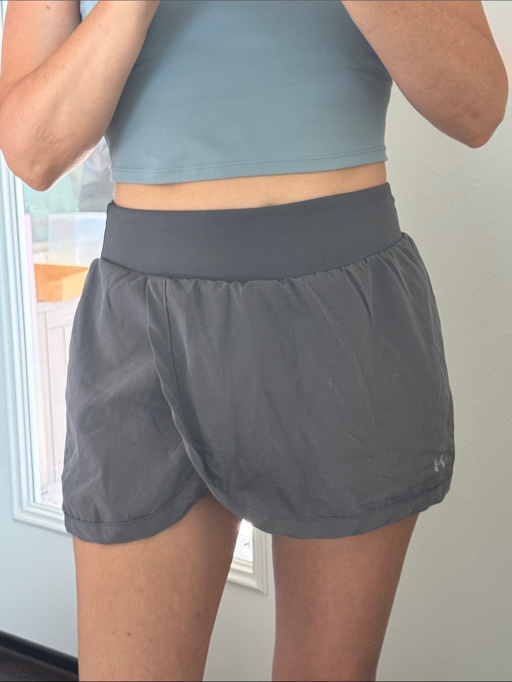 Under Armour Women's Gray Athletic Skirt with Shorts Under